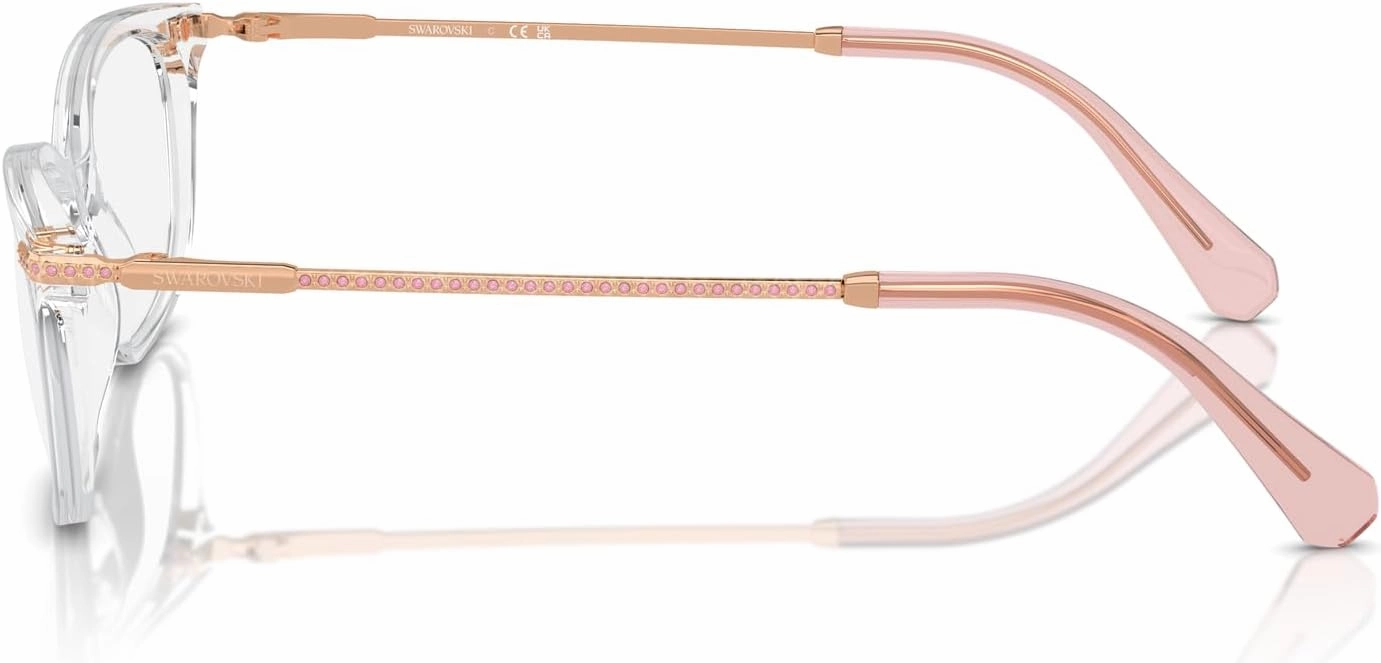 Swarovski Women's Sk2017f Low Bridge Fit Rectangular Prescription Eyewear Frames