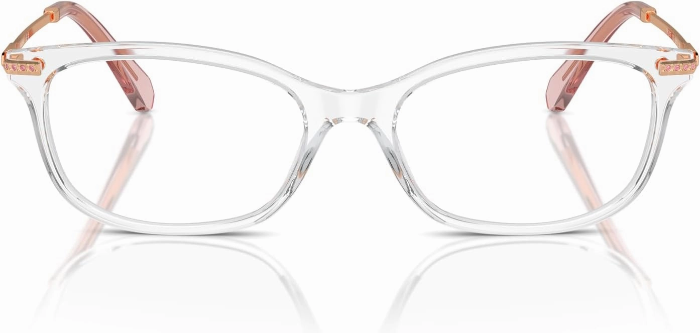 Swarovski Women's Sk2017f Low Bridge Fit Rectangular Prescription Eyewear Frames