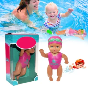 Swimming Doll for Pool, Waterproof Swimming Doll with Flexible Arms and Legs, Waterproof Swimmer Dolls, Sensory Fun and Development, Floating Swim Toy (Style Mini)