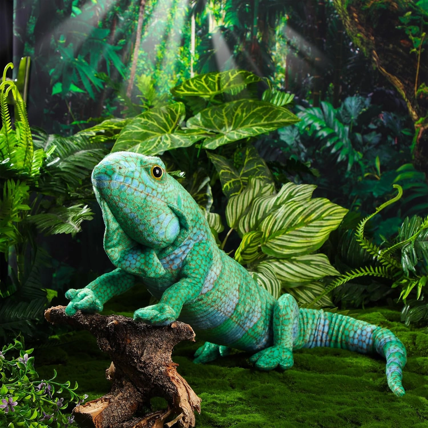 Syhood Lizard Stuffed Animals 37.4'' Realistic Plush Toy Lizard Toy Soft Plush Reptile Gift for Boys Girls Animal Lovers Birthday Easter(Iguana)