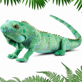 Syhood Lizard Stuffed Animals 37.4'' Realistic Plush Toy Lizard Toy Soft Plush Reptile Gift for Boys Girls Animal Lovers Birthday Easter(Iguana)
