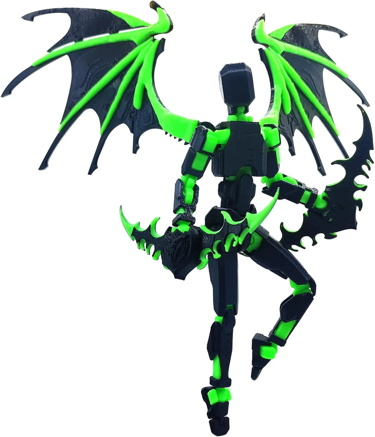 T13 Action Figure Set (Assembly Completed), 2 Pcs Daemon Titan 13 3D Printed Dummy Robo 13 Ornaments Weapon Upgrade Robot Desk Top Decor for Desktop Decorations Gifts (Red Green)