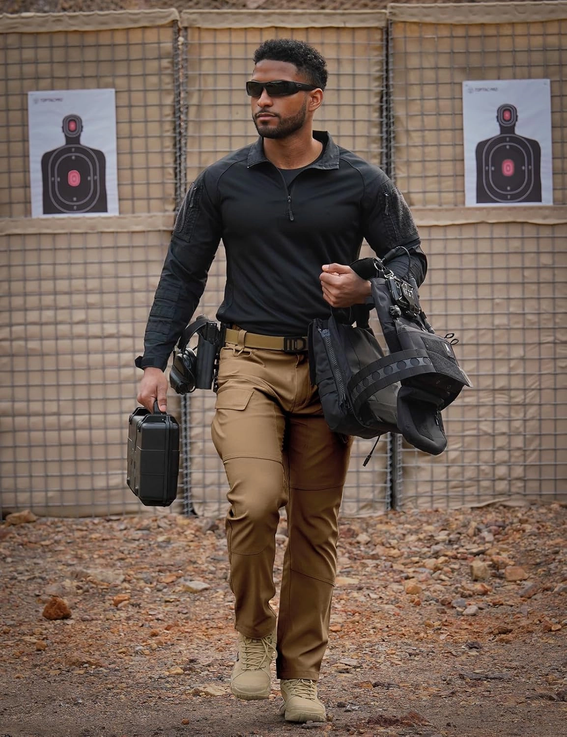 Tactical Pants Men's Flex Ripstop Water-Resistant Lightweight Stretch Cargo Trousers for EDC Outdoor Work Hiking