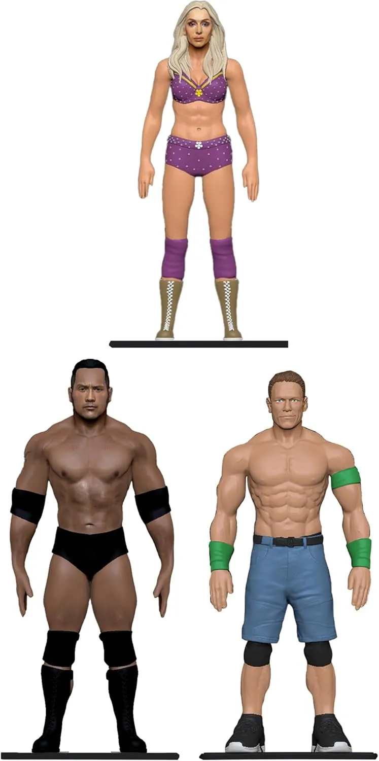 TCG Toys FleXfigs: WWE Icons Deluxe Pack - 6 Characters - Wrestler Articulated Action Figures, Flex It - Pose It!, Collectible Toy Miniatures, Licensed, Kid 3 