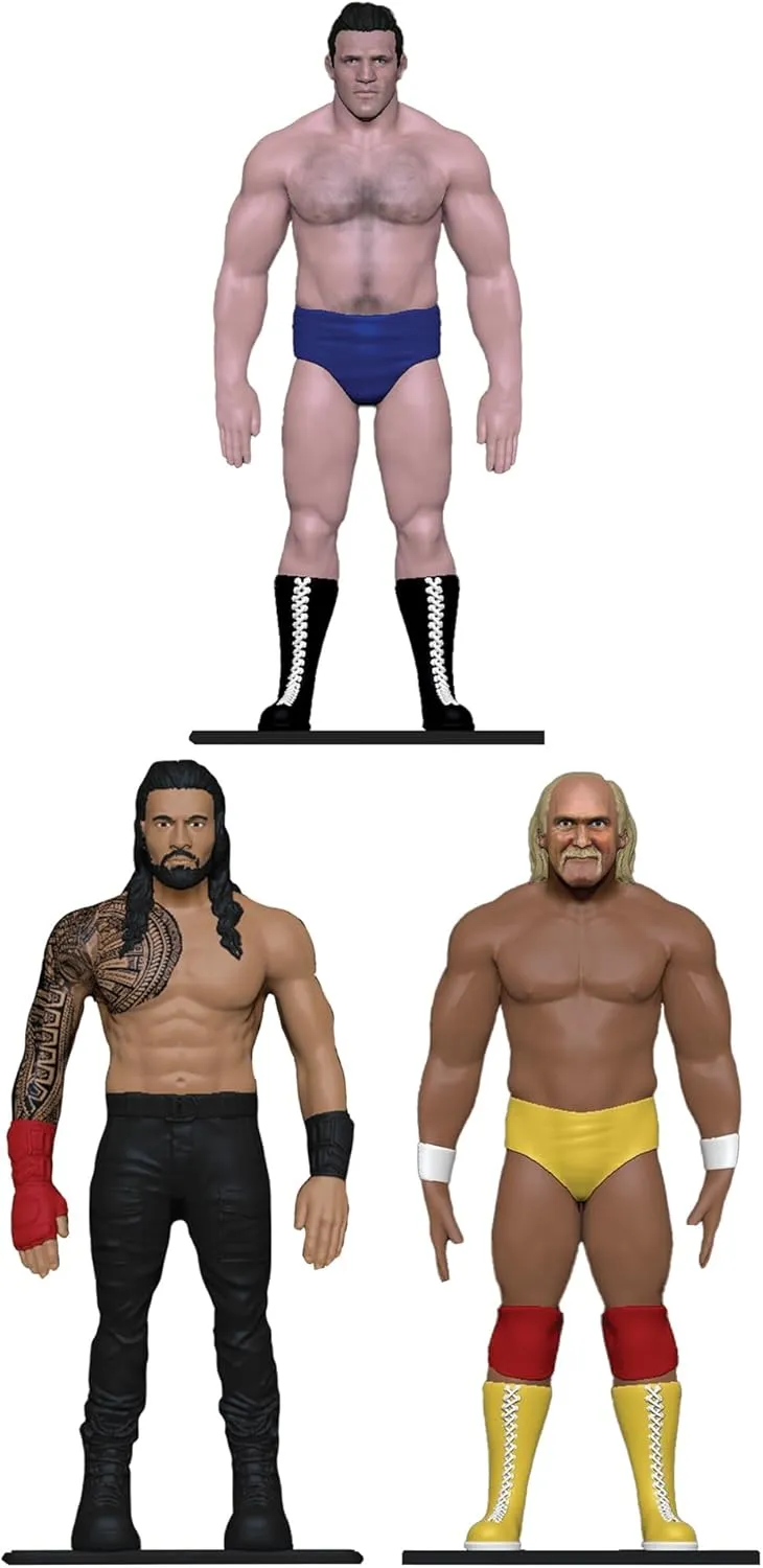 TCG Toys FleXfigs: WWE Icons Deluxe Pack - 6 Characters - Wrestler Articulated Action Figures, Flex It - Pose It!, Collectible Toy Miniatures, Licensed, Kid 3 