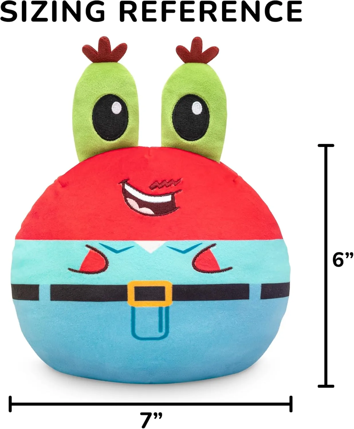 TeeTurtle Spongebob Squarepants 6" Reversible Plushie - Mr. Krabs and Krabby Patty - Bikini Bottom Buddies Amazon Exclusive - Cute Kawaii Soft Stuffed Animal