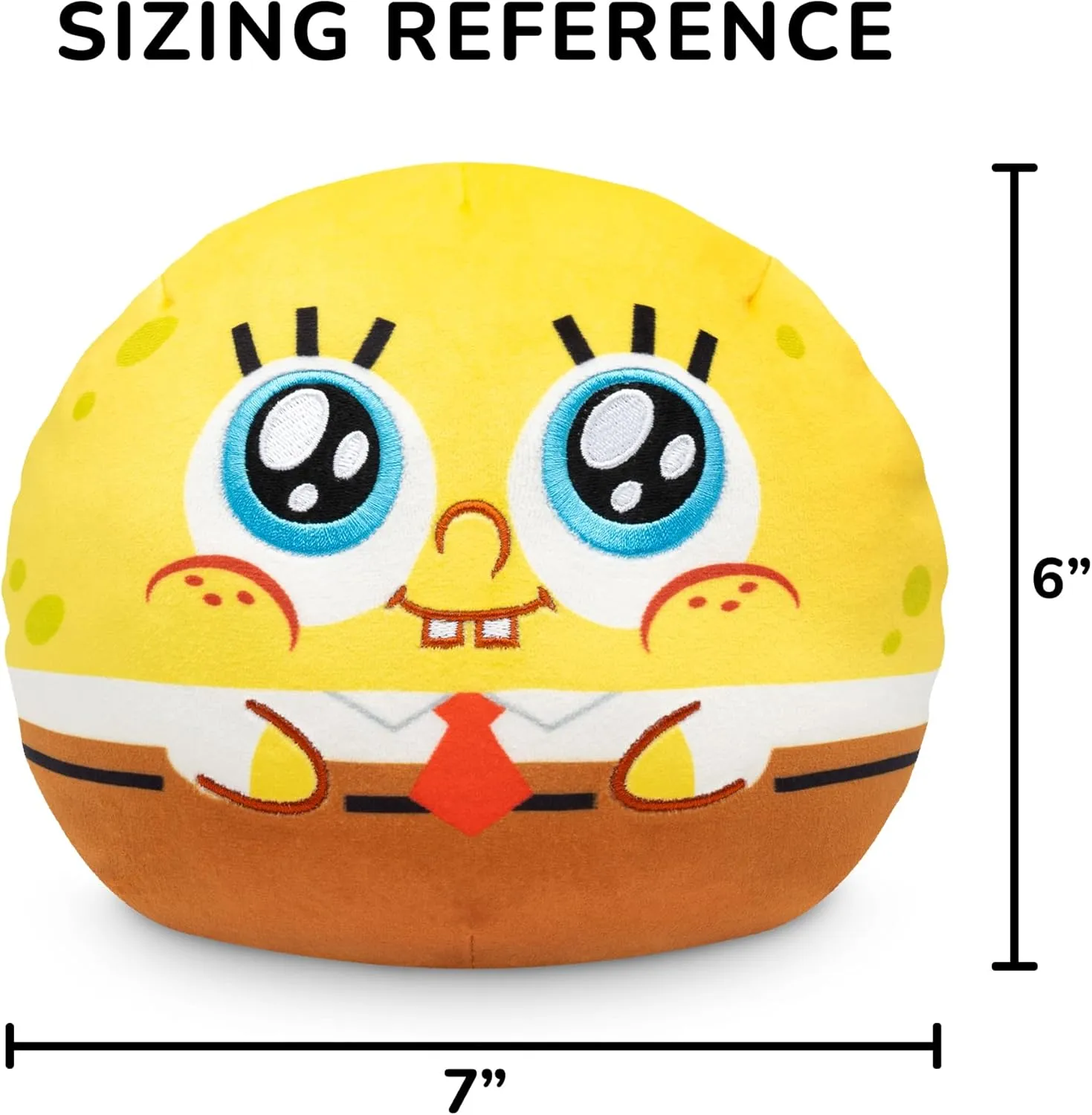 TeeTurtle Spongebob Squarepants Reversible 6" Plushie - Spongebob Squarepants - Cute Kawaii Soft Stuffed Animal