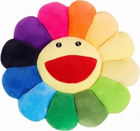 TEFU Flower Plush Pillow, Sunflower Pillow Soft & Comfortable Sunflower Cushion Colorful Sun Flower Plush Toy Home Bedroom Shop Restaurant Decor (Colorful,16.5in/42cm)