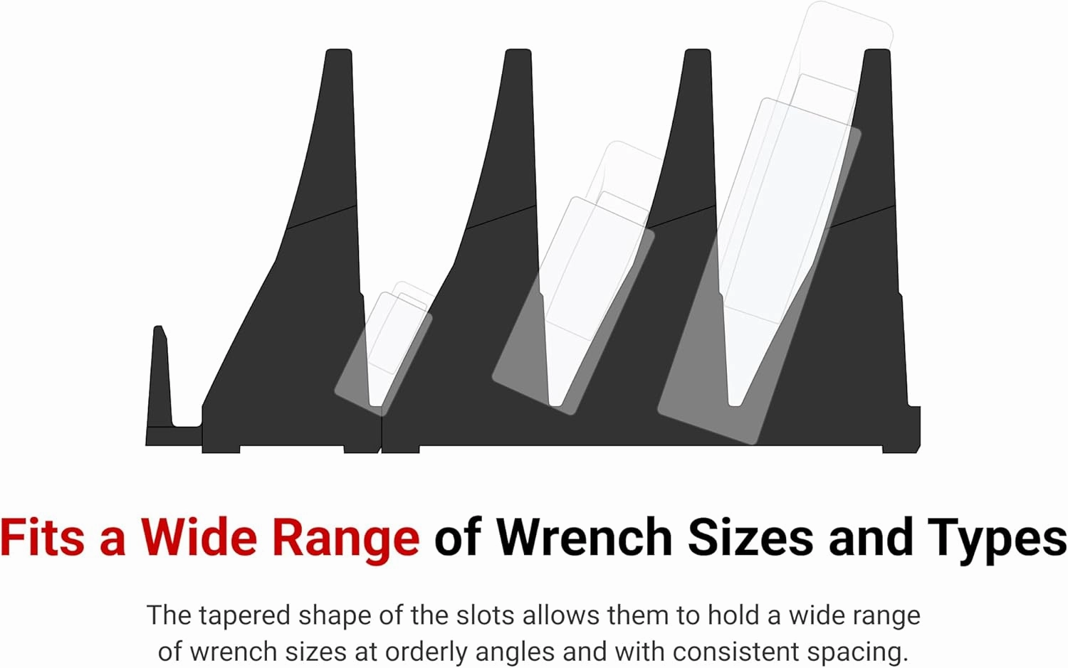 TEKTON 40-Tool Modular Wrench Organizer Set (Red) | OTM92240 | Made in USA