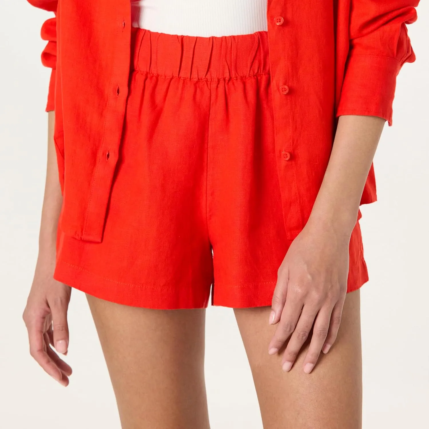 The Drop Women's Standard Essie Linen Pull on Mini Short