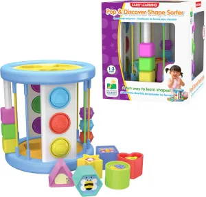 The Learning Journey: Pop & Discover Shape Sorter - A Fun Way to Learn Shapes - Movable Objects for Interactive Learning - Award Winning Toys