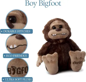 The Petting Zoo Bigfoot Boy Stuffed Animal Plushie, Gifts for Kids, Wild Onez Wildlife Animals, Bigfoot Ape Plush Toy 12 inches