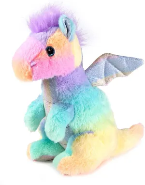 The Petting Zoo Dragon Stuffed Animal Plushie, Ombrez Animals, Rainbow Zoologee Dragon Plush Toy 11 inches