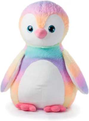 The Petting Zoo Penguin Chick Stuffed Animal Plushie, Ombrez Ocean Animals, Jumbo Rainbow Penguin Chick Plush Toy 20 inches