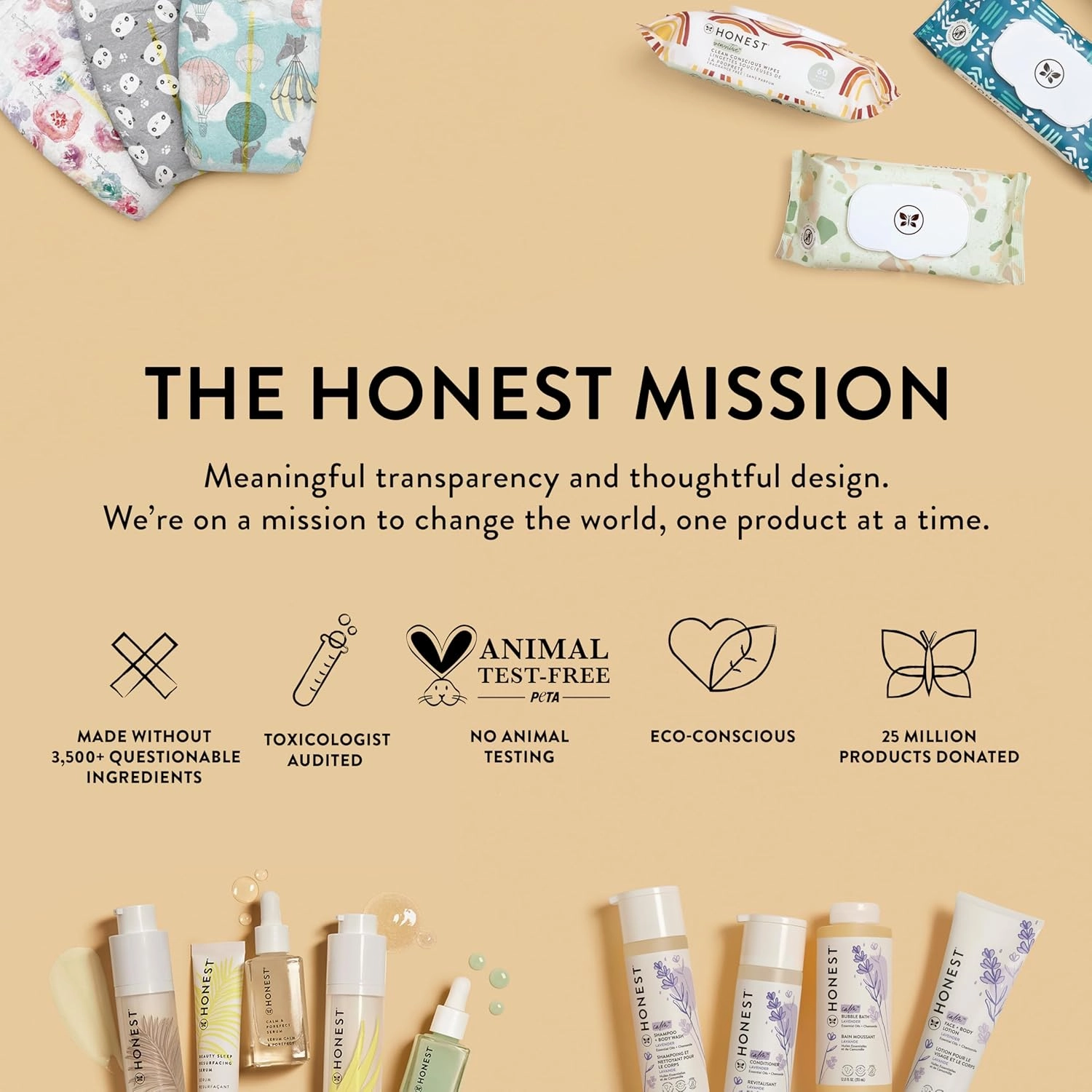 The Honest Company Clean Conscious Training Pants for Sensitive Skin | Hypoallergenic, Fragrance Free | Magical Moments   Butterfly Kisses | Size 4T/5T (38  lbs), 48 Count