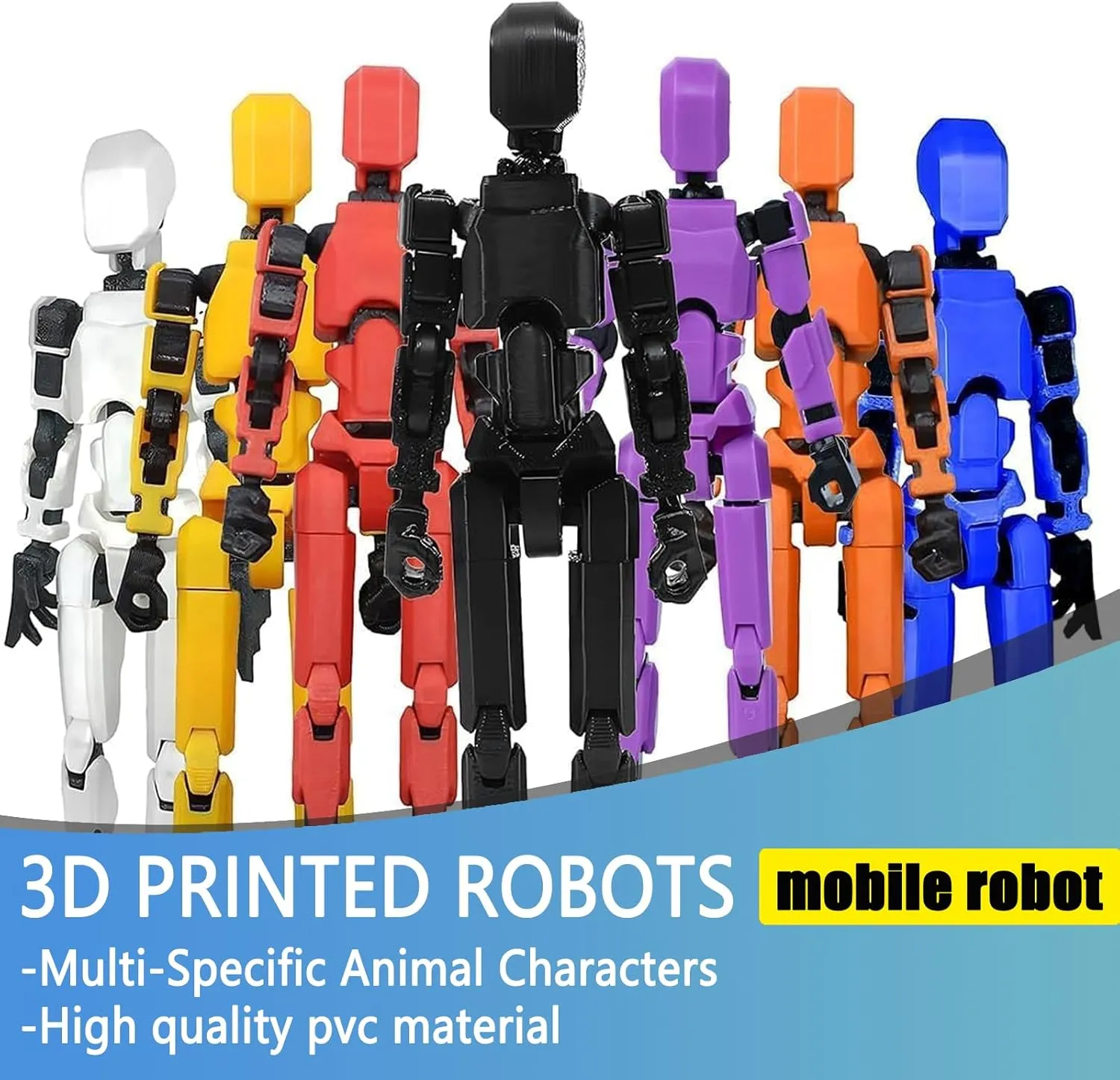 Titan 13 Action Figure,2025 New Lucky Robot 13 Action Figures,3D Printed Action Figure,Dummy Robot 13 Action Figures Desktop Decorations Game Gifts (9 pcs)