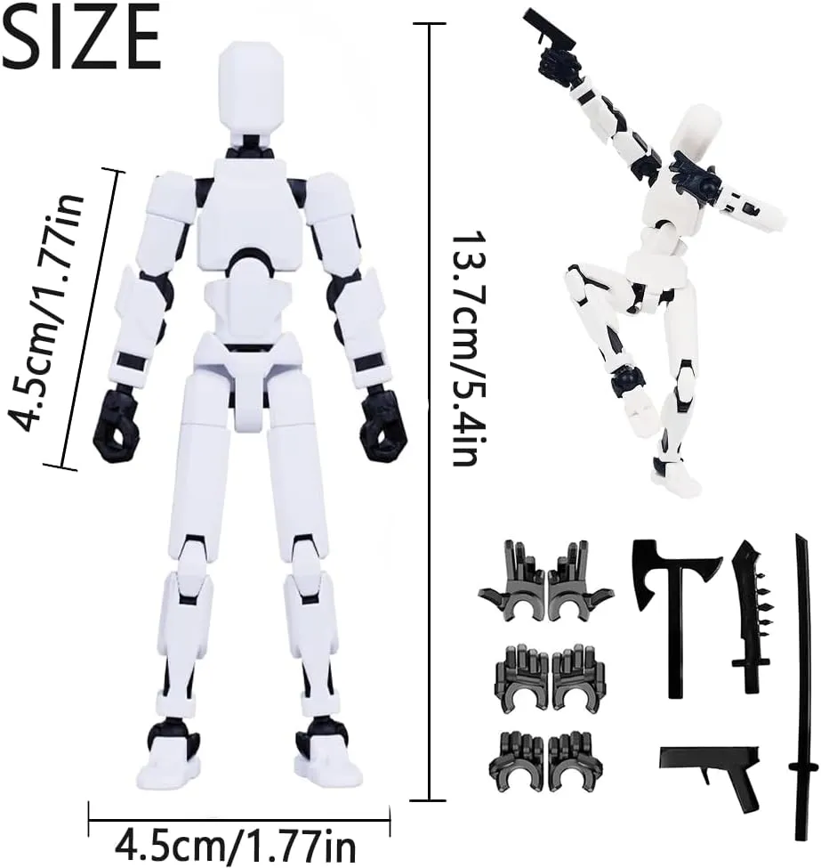 Titan 13 Action Figure,2025 New Lucky Robot 13 Action Figures,3D Printed Action Figure,Dummy Robot 13 Action Figures Desktop Decorations Game Gifts (9 pcs)