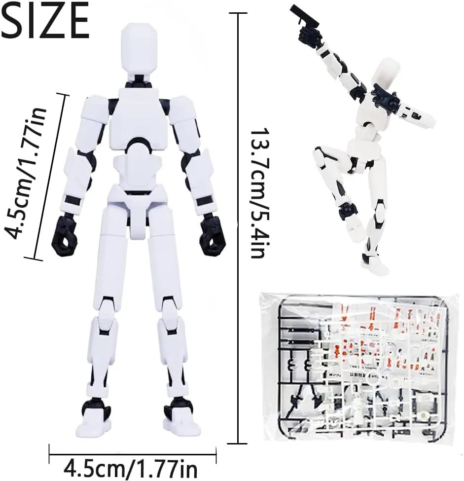 Titan13 Action Figure, Lucky Robot 13 Action Figures, 3D Printed Multi-Jointed Movable Action Figure, Dummy Robot 13 Figures Toy for Desktop Decorations Game Gifts (9pcs)
