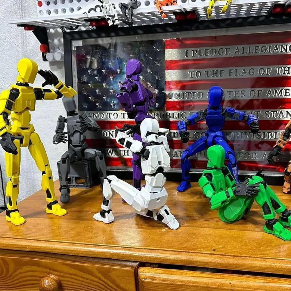 Titan13 Action Figure, Lucky Robot 13 Action Figures, 3D Printed Multi-Jointed Movable Action Figure, Dummy Robot 13 Figures Toy for Desktop Decorations Game Gifts (9pcs)