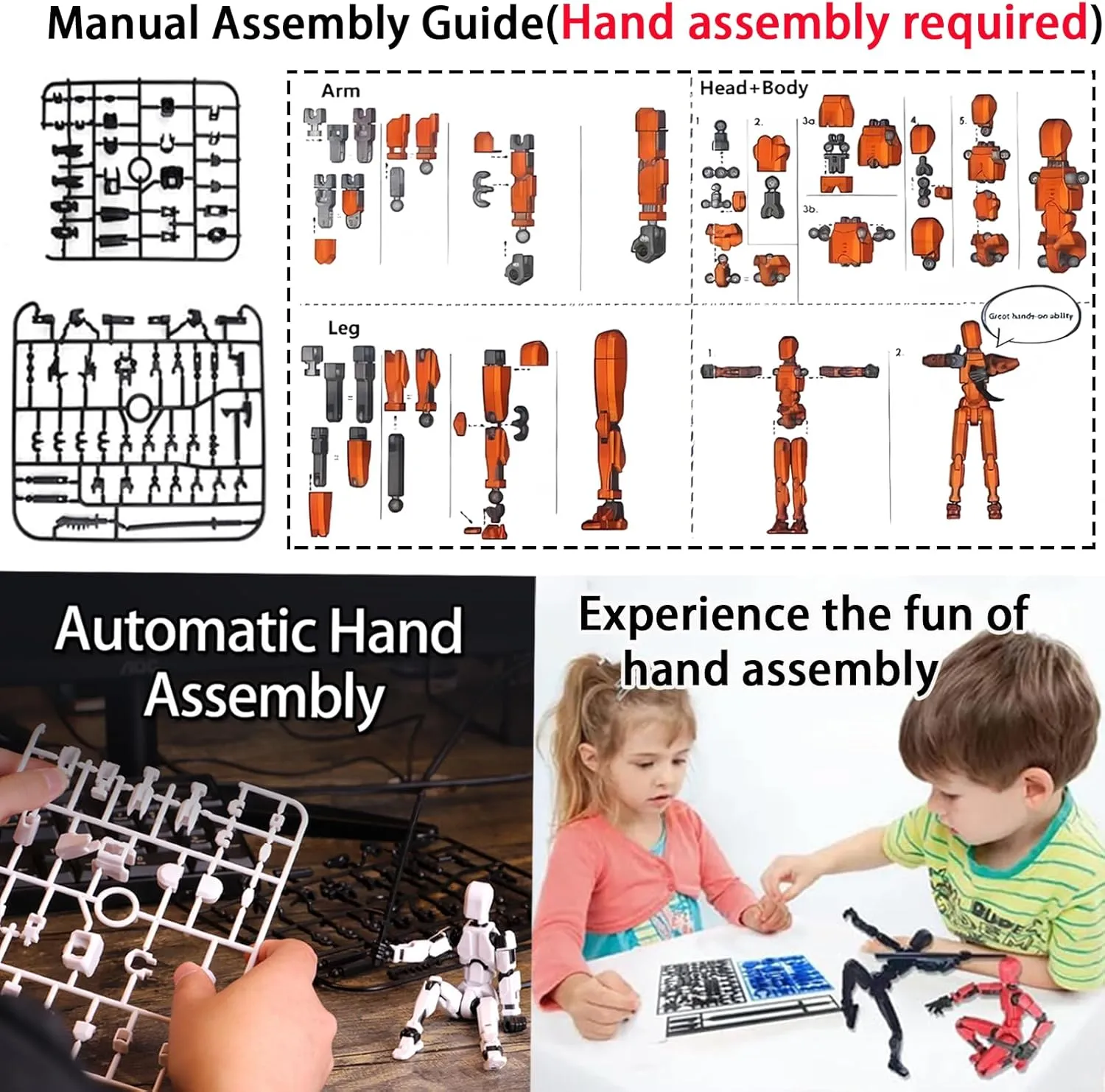 Titan13 Action Figure, Lucky Robot 13 Action Figures, 3D Printed Multi-Jointed Movable Action Figure, Dummy Robot 13 Figures Toy for Desktop Decorations Game Gifts (9pcs)