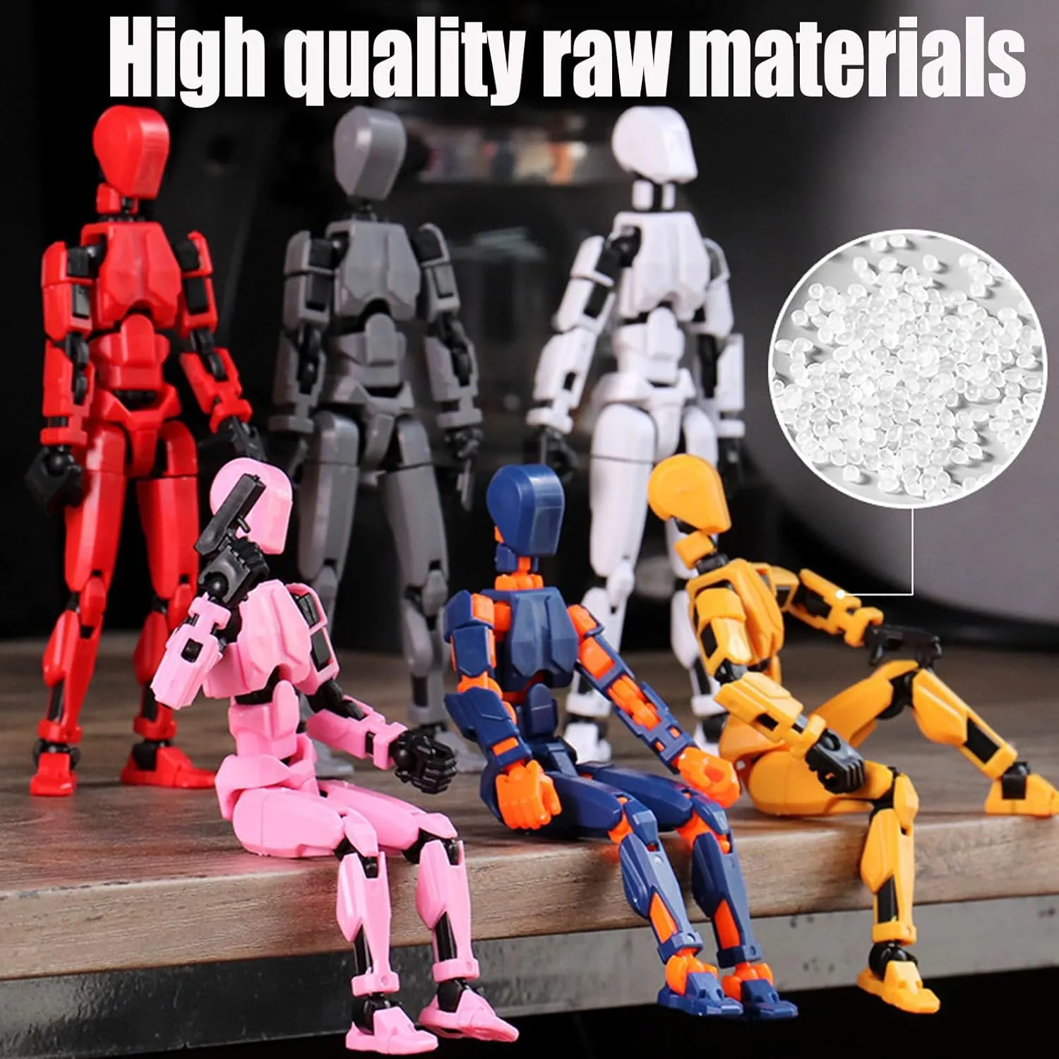 Titan13 Action Figure, Lucky Robot 13 Action Figures, 3D Printed Multi-Jointed Movable Action Figure, Dummy Robot 13 Figures Toy for Desktop Decorations Game Gifts (9pcs)