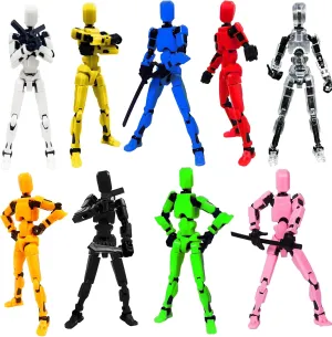 Titan13 Action Figure, Lucky Robot 13 Action Figures, 3D Printed Multi-Jointed Movable Action Figure, Dummy Robot 13 Figures Toy for Desktop Decorations Game Gifts (9pcs)