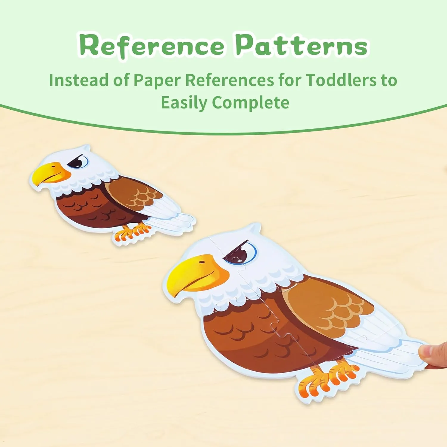 TOI Large Piece Toddler Puzzles for 2-4 Years Old, 4 Packs Beginner Puzzles for Toddlers, Kids Big Shape Preschool Learning Puzzle for Boys Girls Gift, Forest Birds