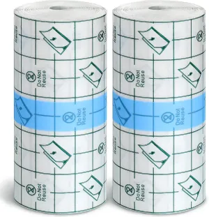 Tondiamo 2 Pieces Transparent Stretch Adhesive Bandage Waterproof Bandage Clear Adhesive Bandages Dressing Tape (4 Inch x 10.94 Yard)