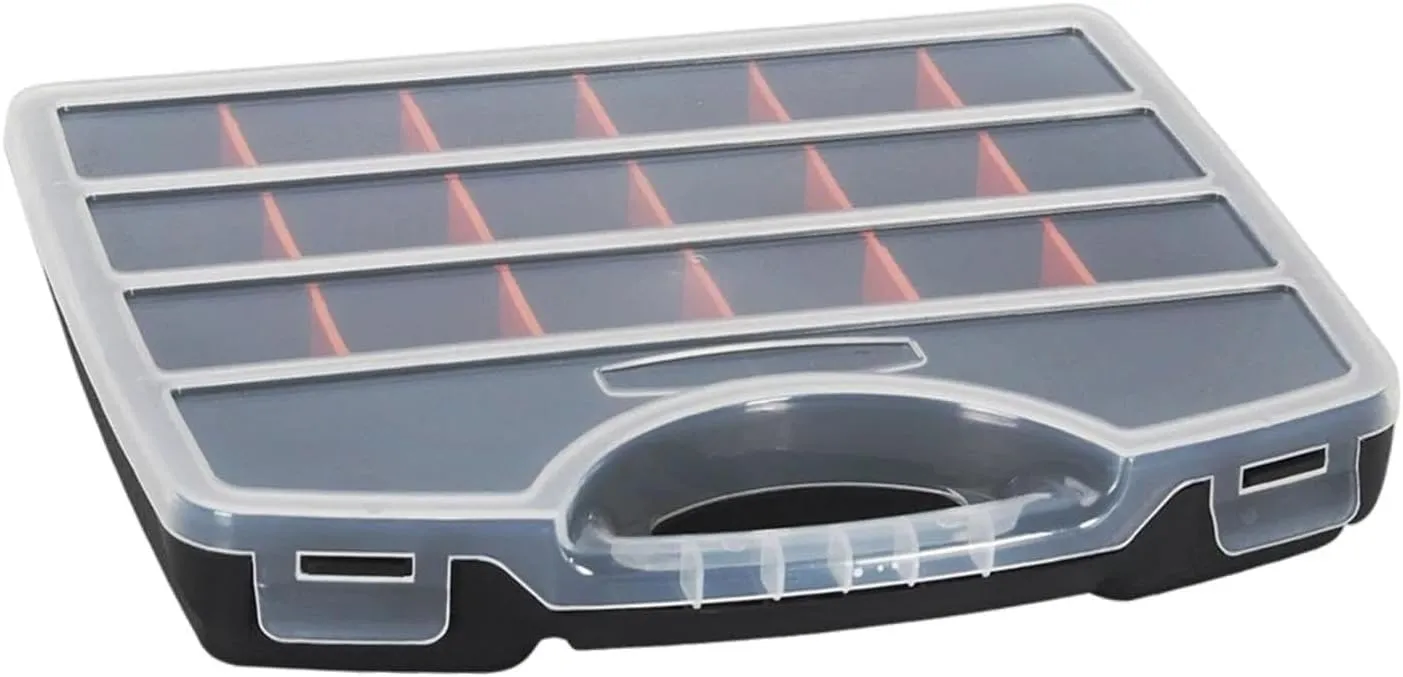 Tools Organizer Box Fishing Tackle Box with Handle Hardware Storage Container with Removable Dividers for Screw Fasteners