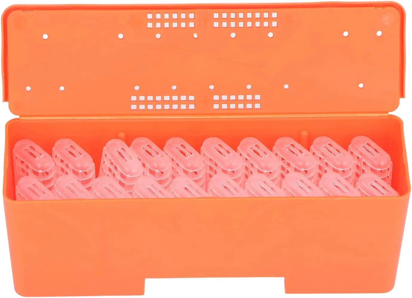 Topyond King Cage Transport Box with 20Pcs Queen Bee Rearing Cages Easy and Secure Transportation,Simple Operation for Catching Queen Bees,Preserves Queen Bees During Transportation