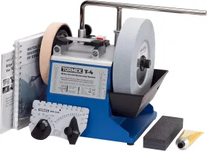 Tormek T-4 – Compact Water Cooled Sharpening System for Edge Tools – US Version – English Handbook