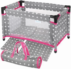Toy Baby Crib for Dolls, Travel-Friendly Doll Bed for Baby Dolls, Baby Doll Crib for 18-Inch Dolls, Foldable Doll Bed with Carry Bag for 3  Years Girls, Easy Assembly Realistic Baby Doll Bed KP0400S
