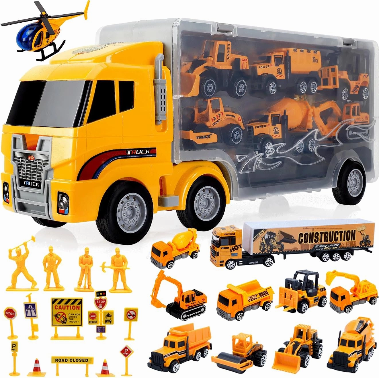 Toys for Boys,13 Pcs Engineering Die-cast Construction Car Toddler Toys for 3 Year Old Boys Vehicles Gifts Kids Toys for Age 3 4 5 6 7 Year Old Boys