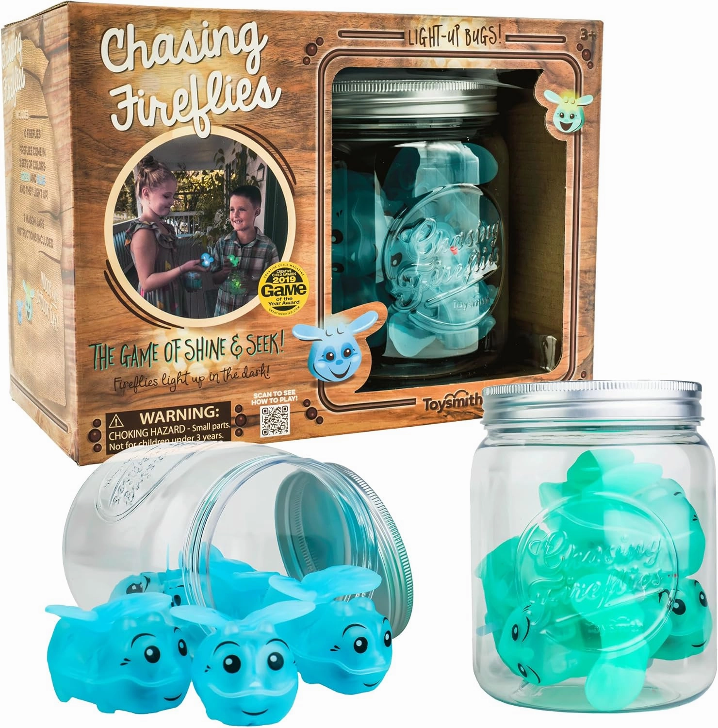 Toysmith Chasing Fireflies Kids Game - The Game of Shine & Seek - Interactive Games for Kids - Indoor & Outdoor Game - for Ages 3 , Blue,Green