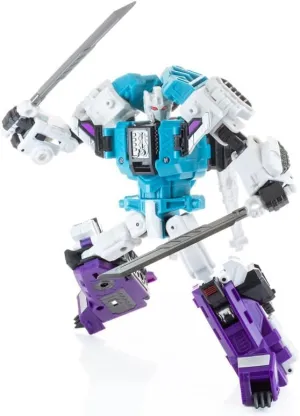 Transformable Deformation Model Decepticons G1 Toy Six Change Warrior SIXSHOT Robot Figurine Movable Model Action Figures,6inch, White