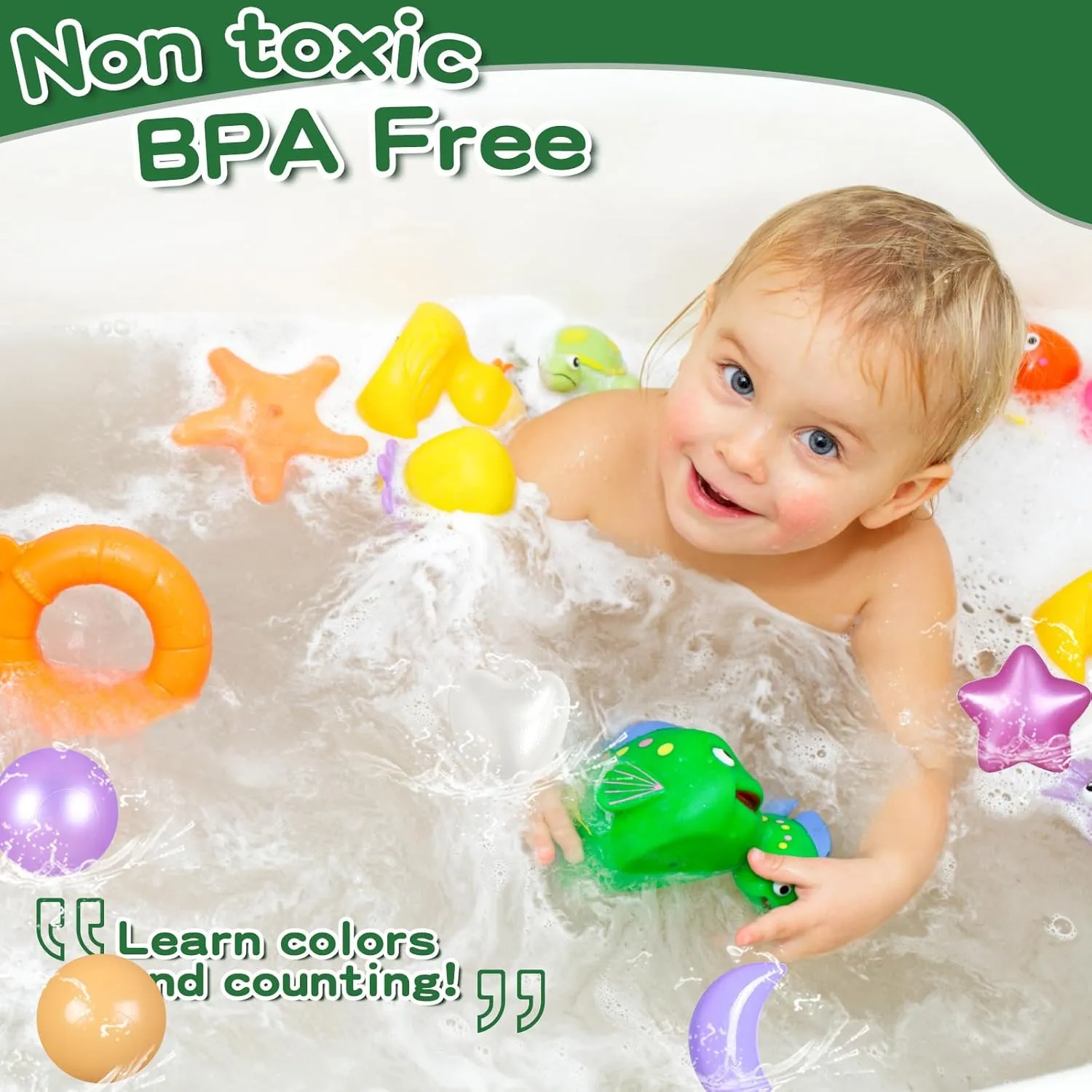 TRENDPLAY Star Ball Pit Balls 100-Piece Set: Vibrant Mix of Shapes - Larger Star Heart Shapes for Kids, Perfect for Parties, Playtime, Small or Medium