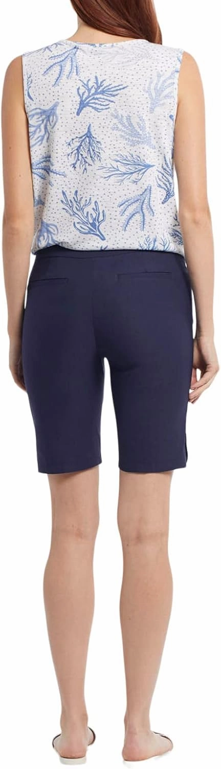 Tribal Women's Flatten It Pull on Short W/Snap Slit