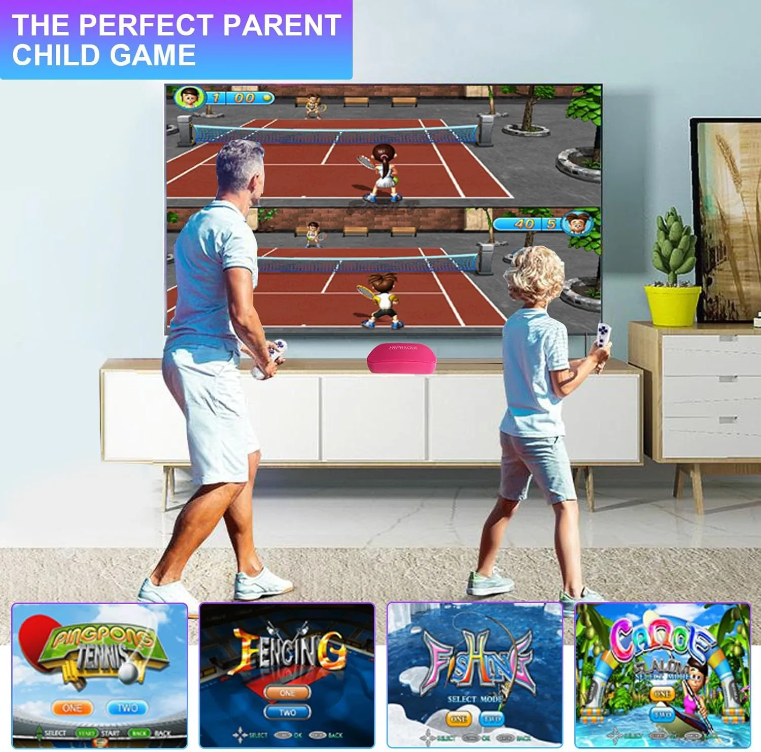 TV Game Console Built in 883 Games, Retro Video Game Machine with 2.4G Wireless Handheld Gamepad Somatosensory Control, HDMI USB Plug and Play, Kid & Adult Interactive& Puzzle Game,Red