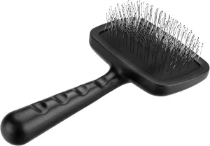Tweezerman Dog and Cat Slicker Brush for Large Pets, Grooming Brush with Coated Bristles to Prevent Scratching and Ergonomic Handle