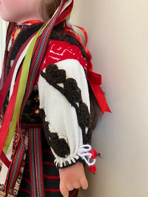 Ukrainian Doll "Stephania" in Handmade Embroidered Clothing and a Head Piece. Carpathian Doll, Unique Gift for Her