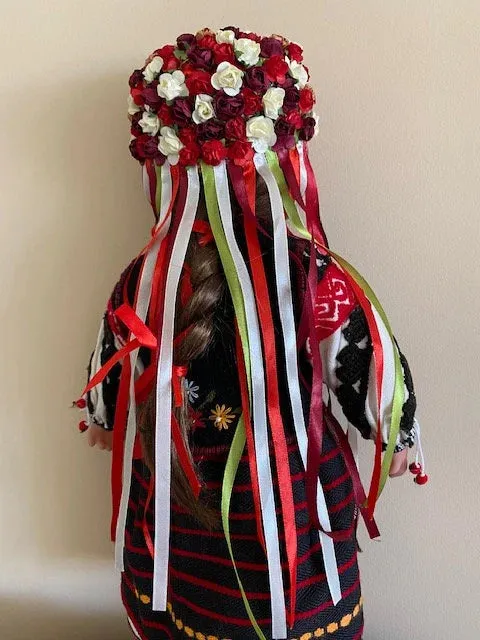 Ukrainian Doll "Stephania" in Handmade Embroidered Clothing and a Head Piece. Carpathian Doll, Unique Gift for Her