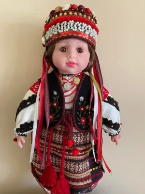 Ukrainian Doll "Stephania" in Handmade Embroidered Clothing and a Head Piece. Carpathian Doll, Unique Gift for Her