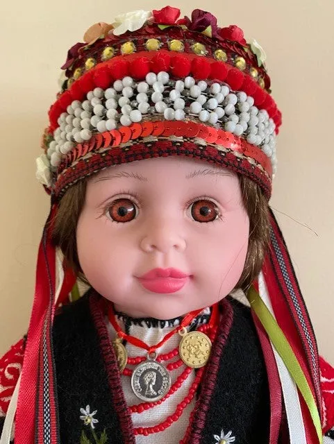 Ukrainian Doll "Stephania" in Handmade Embroidered Clothing and a Head Piece. Carpathian Doll, Unique Gift for Her