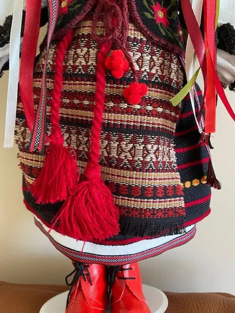 Ukrainian Doll "Stephania" in Handmade Embroidered Clothing and a Head Piece. Carpathian Doll, Unique Gift for Her
