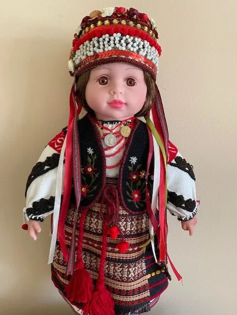 Ukrainian Doll "Stephania" in Handmade Embroidered Clothing and a Head Piece. Carpathian Doll, Unique Gift for Her