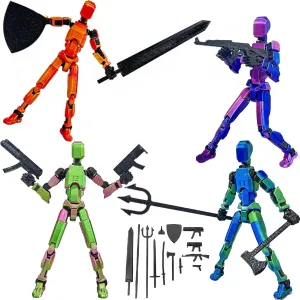 ULTHOOL Titan 13 Action Figure,Assembly Completed 3D Printed T13 Multi-Jointed Movable Robot with Full Articulation, Lucky 13 Nova 13 Dummy 13