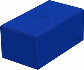 Ultimate Guard Twin Flip'n'Tray 200 , Deck Case for 200 Double-Sleeved TCG Cards   Dice Tray, Blue, Independent Magnetic Closure & Microfiber Inner Lining