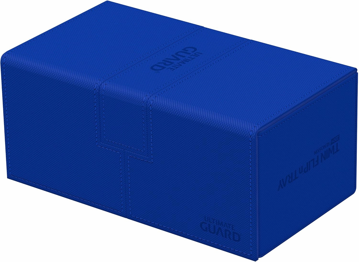 Ultimate Guard Twin Flip'n'Tray 200 , Deck Case for 200 Double-Sleeved TCG Cards   Dice Tray, Blue, Independent Magnetic Closure & Microfiber Inner Lining