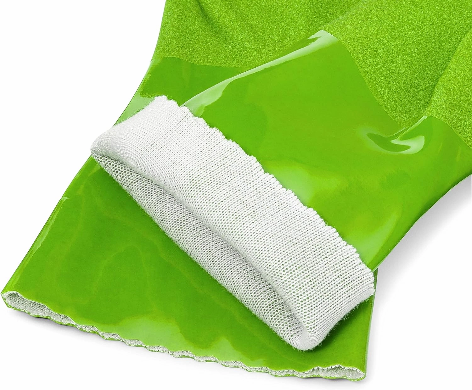 Ultimate Rubber Household PVC Gloves with Comfortable Cotton Lining, Anti-Slip surface, Kitchen Dishwashing, Extra Thickness, Kitchen Cleaning, Working, Painting, Pet Care (Medium, Green)