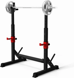 Ultra-Sturdy 550Lbs Capacity Squat Rack: Multi-Use, Easy Assembly, Safe & Stable Design, Space-Saving for Home Gyms